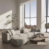 Modular U Shaped Sofa Set with Movable Ottoman