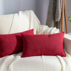 Rustic Rectangle Linen Pillow Covers for Living Room