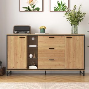 Modern Wooden Sideboard Cabinet for Living Room