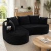 Modern Corduroy Sofa with Cushion and Storage